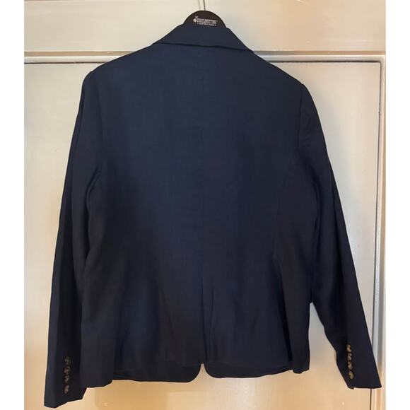 *Never Worn* Quince Women's Navy Blue 100% European Linen Structured Blazer - L - Picture 8 of 8